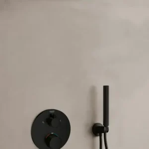 Grohe Grohtherm inbouw regendouche rond met 30cm hoofddouche en muurarm zwart mat Veilige Betaling