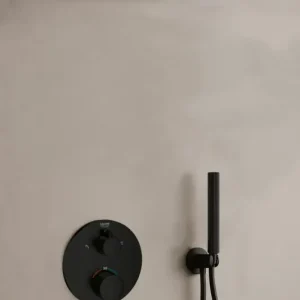 Gereduceerde Prijs Grohe Grohtherm inbouw regendouche rond met 30cm hoofddouche en plafondarm zwart mat