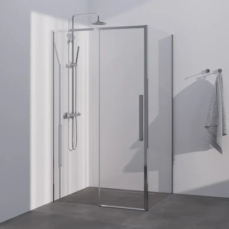 Actieprijs Brauer Season douchecabine met schuifdeur 100x100cm chroom