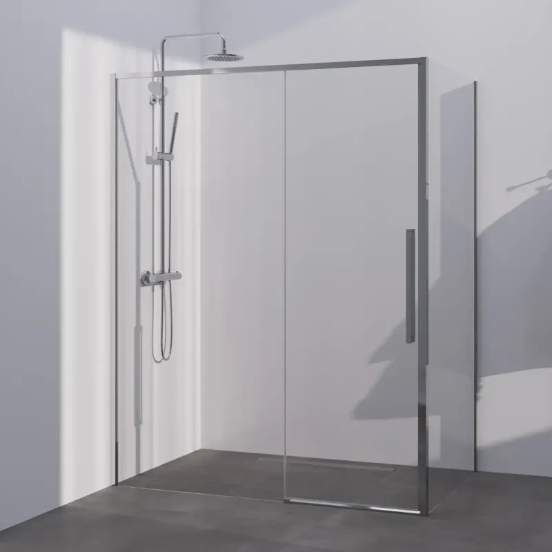 Rechtstreeks Van De Fabrikant Brauer Season douchecabine met schuifdeur 140x80cm chroom