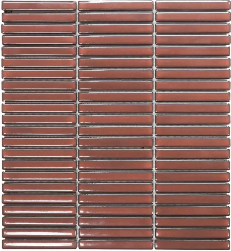 The Mosaic Factory Sevilla mini vinger 1.2cm mozaïek tegels 28x31 smoked cherry Korting