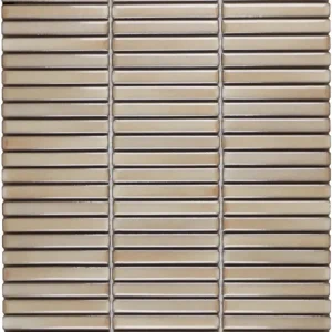 Tegelsample The Mosaic Factory Sevilla mini vinger 1.2cm mozaïek tegels 28x31 desert beige Uitverkoop