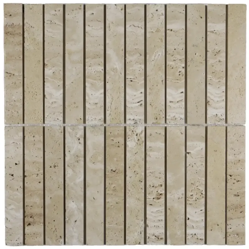 The Mosaic Factory Kitkat Natural Stone 2.2cm mozaïek tegels 28x30 flat beige Laatste Kans