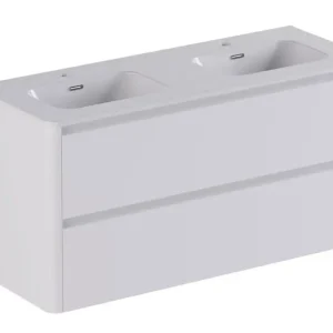Hete Deal Thebalux Exclusief Sunny greeploze badmeubelset 120cm met afgeronde zijdes wit