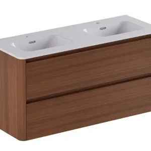 Exclusieve Aanbieding Thebalux Exclusief Sunny greeploze badmeubelset 120cm met afgeronde zijdes eiken warm