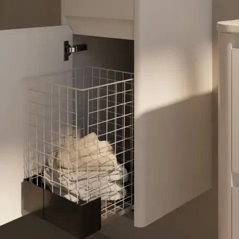 Dagaanbieding Thebalux Exclusief Sunny waskorf voor kolomkast wit