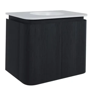 Koopje Sjithouse Epoch greeploze toiletmeubel 50cm met afgeronde zijdes eiken donker
