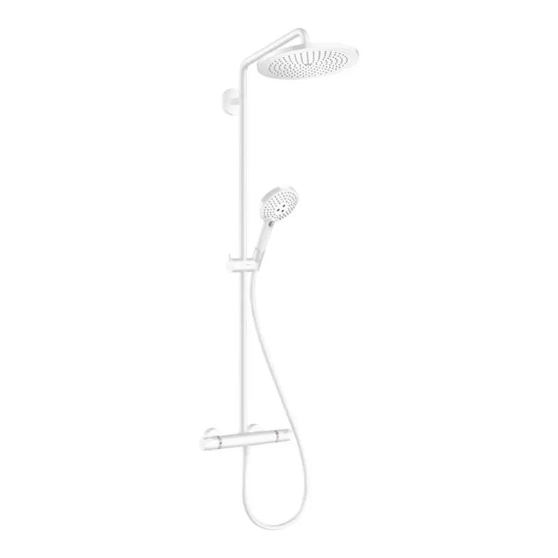 Hansgrohe Croma Select S opbouw regendouche met thermostaat wit mat Finale Uitverkoop