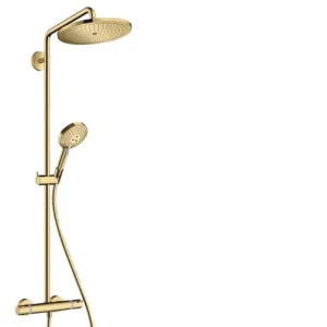 Hansgrohe Croma Select S opbouw regendouche met thermostaat goud gepolijst Tijdelijk Beschikbaar