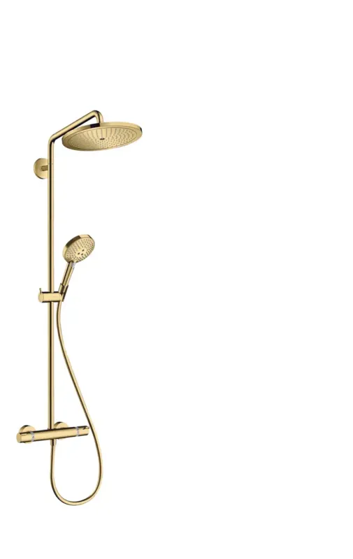 Hansgrohe Croma Select S opbouw regendouche met thermostaat goud gepolijst Tijdelijk Beschikbaar