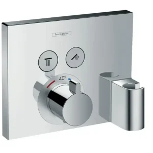 Hansgrohe ShowerSelect afbouwdeel thermostaat voor 2 functies met wandhouder en slangaansluiting chroom Flitsaanbieding