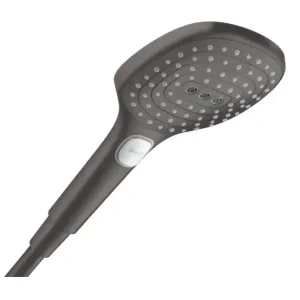 Hansgrohe Raindance Select E handdouche 3 standen zwart chroom geborsteld Populair
