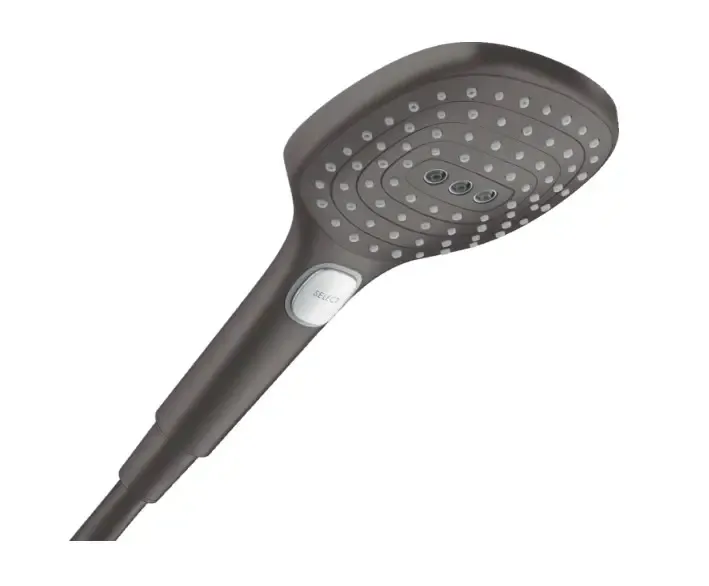 Hansgrohe Raindance Select E handdouche 3 standen zwart chroom geborsteld Populair