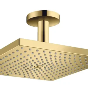 Gratis Retour Hansgrohe Raindance E hoofddouche 30cm met plafondarm goud gepolijst