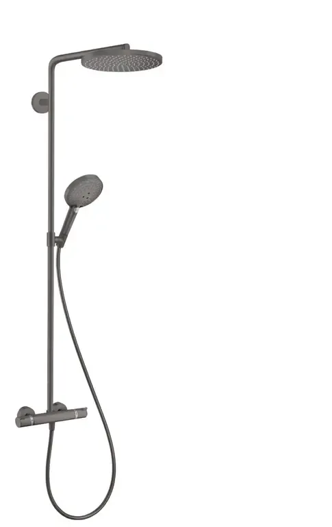 Hansgrohe Raindance Select S opbouw regendouche met 24cm hoofddouche zwart chroom geborsteld Aanbieding