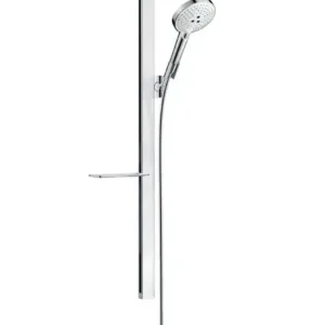 Superprijs Hansgrohe Raindance Select S doucheset met planchet chroom/wit