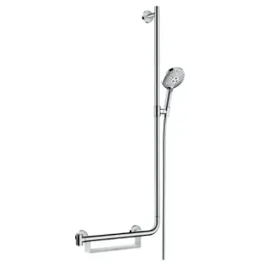 Nu Kopen Hansgrohe Raindance Select S doucheset met glijstang 110cm en opbergmand rechts chroom