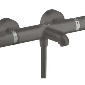 Lage Prijs Hansgrohe Ecostat badthermostaat opbouw zwart chroom geborsteld