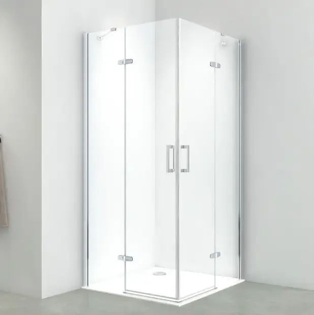 Snelle Levering Kerra Flow vierkante douchecabine 80x80cm chroom