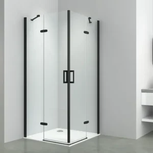 Kerra Flow vierkante douchecabine 80x80cm zwart Flitsaanbieding