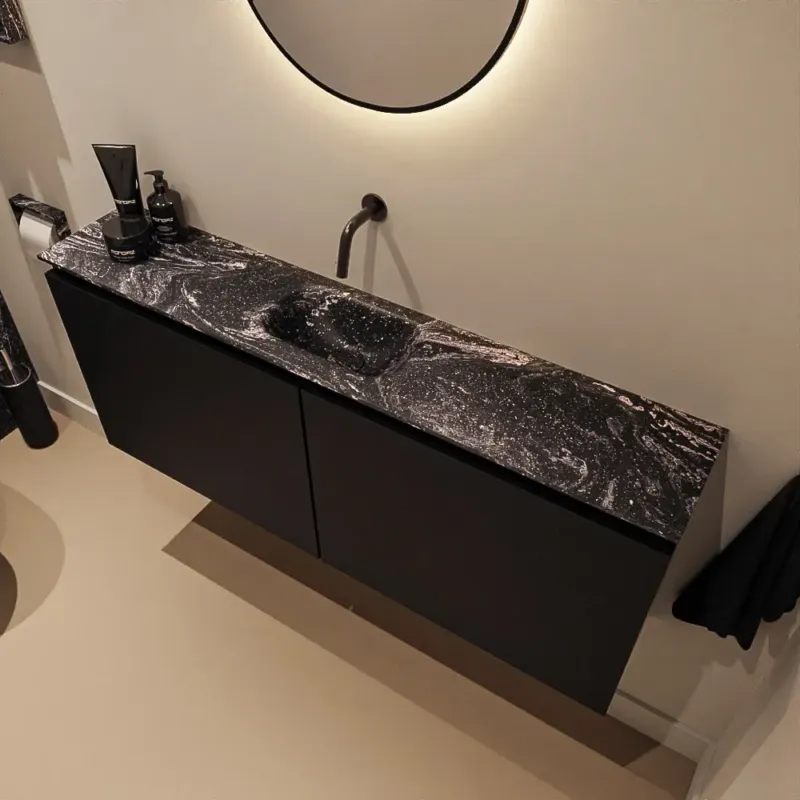 Alleen Vandaag Mondiaz Ture DLux toiletmeubel 120cm urban met wastafel lava midden zonder kraangat