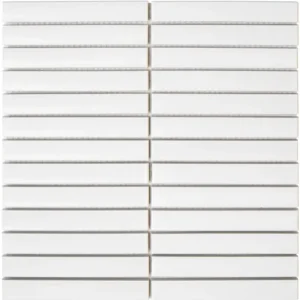 The Mosaic Factory Sevilla smalle vinger 2cm mozaïek tegels 30x30 mat wit Veilige Betaling