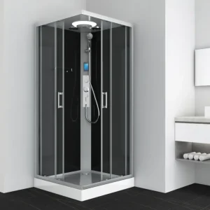 Premium Badstuber Miami complete douchecabine vierkant 90x90x215cm kitvrij chroom