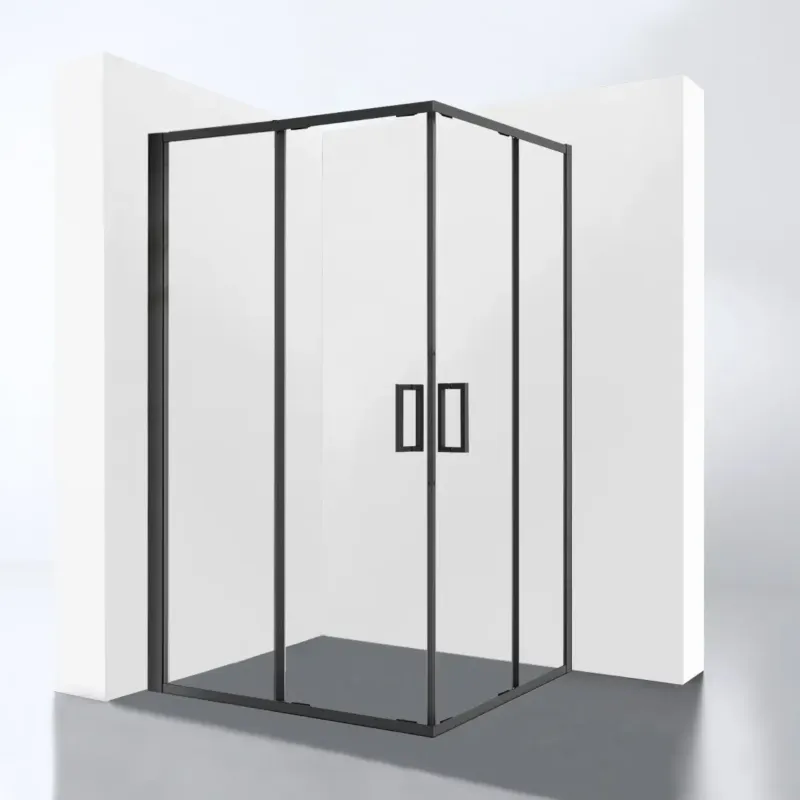 Best Design Hulmer douchecabine met schuifdeuren 120x90x210cm mat zwart Weekendaanbieding