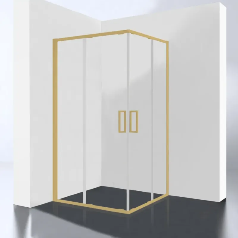 Snelle Levering Best Design Hulmer douchecabine met schuifdeuren 120x90x210cm geborsteld messing