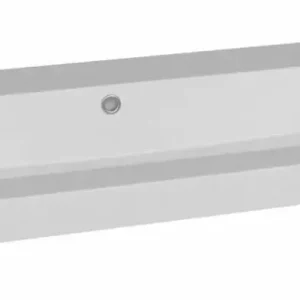 Lambini Designs Como wastafel mineraalmarmer 80cm zonder kraangat wit glans Fabrieksprijs