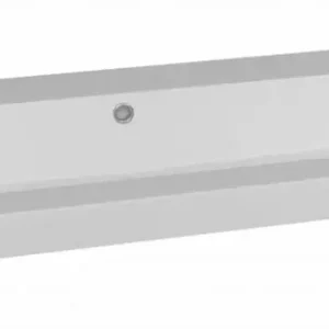 Hete Deal Lambini Designs Como wastafel mineraalmarmer 100cm zonder kraangat wit glans