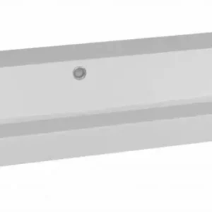 Aanbieding Lambini Designs Como wastafel mineraalmarmer 120cm enkel zonder kraangaten wit glans
