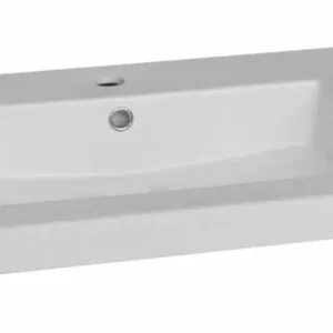 Lambini Designs Varese wastafel keramiek 60cm met kraangat wit glans Hoge Kwaliteit