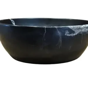 Korting Lambini Designs Colorno waskom marmer 41cm black emperador