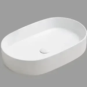 Lambini Designs Mira waskom keramiek 60x38cm wit mat Snelle Levering