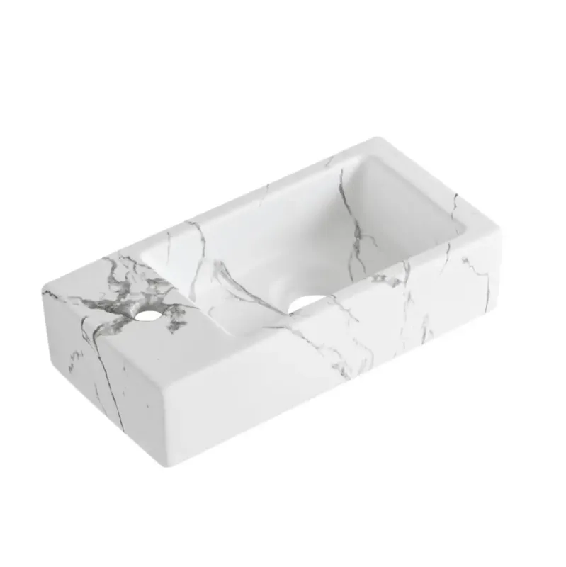 Gratis Retour Best Design Allure fontein links 36x18x9cm wit marmer