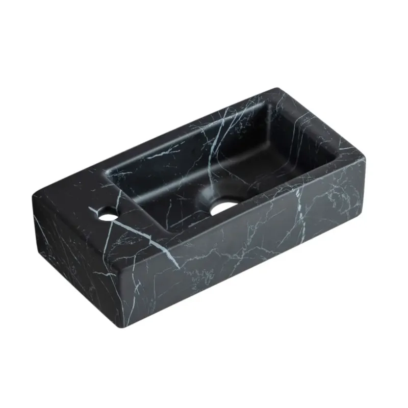 Goedkoop Best Design Allure fontein links 36x18x9cm zwart marmer