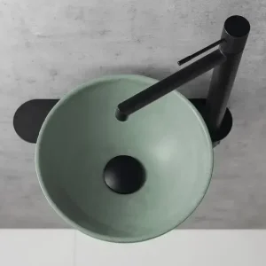 Sapho Minor toilet waskom beton 26cm groen met houder rechts Favoriet