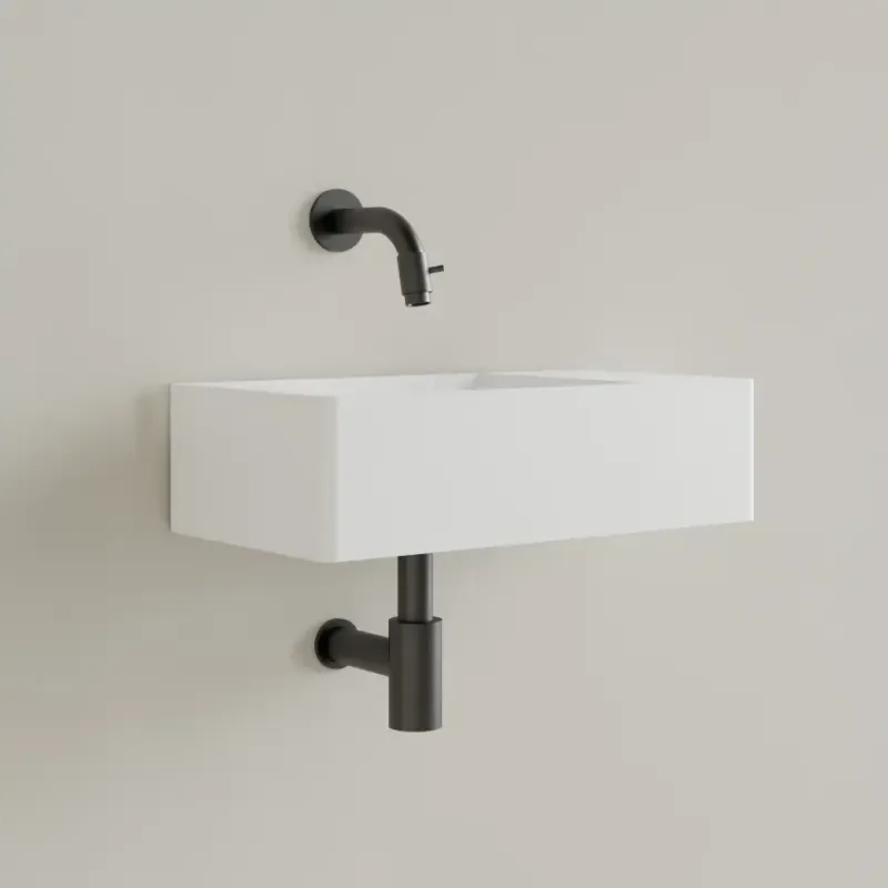 Sanigoods Luko fontein 40x22cm rechts zonder kraangat mat wit Shop Nu