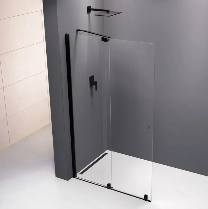 Sapho Modular douchewand 120x200cm antikalk zwart Meest Verkocht