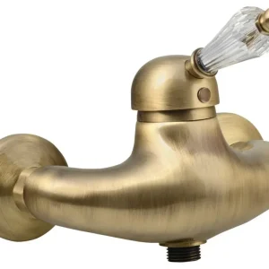 Rechtstreeks Van De Fabrikant Sapho Kirké Crystal wand douchemengkraan brons