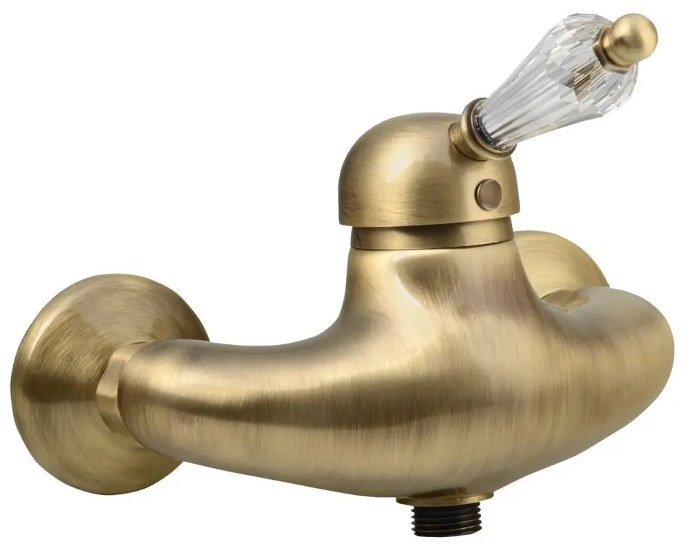 Rechtstreeks Van De Fabrikant Sapho Kirké Crystal wand douchemengkraan brons