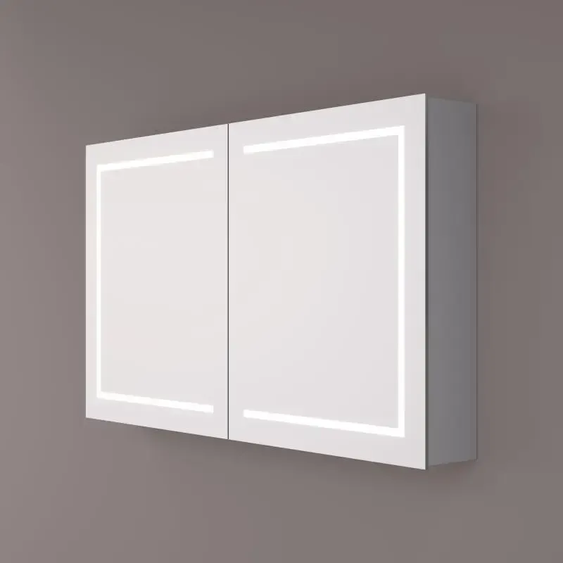 Hipp Design 61000 spiegelkast met LED en spiegelverwarming 100x70x14cm Exclusieve Aanbieding