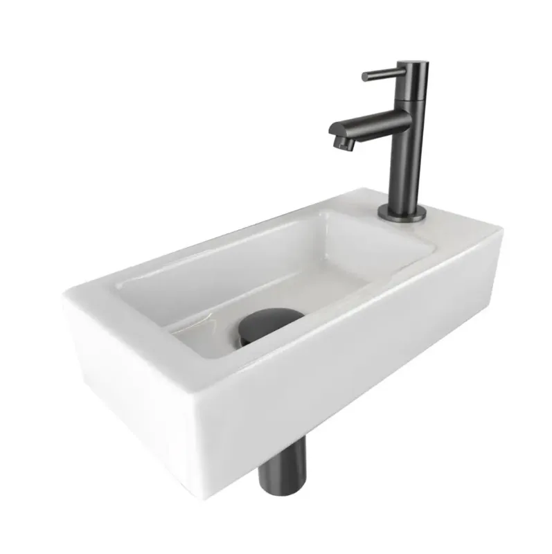 Best Design Moya fonteinset rechts gun metal Laatste Kans