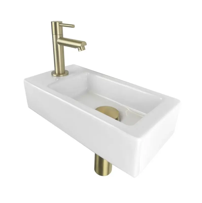 Direct Beschikbaar Best Design Nancy fonteinset links geborsteld messing