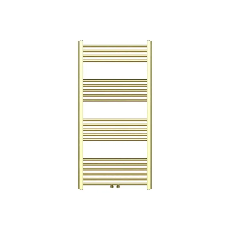 Sanigoods Base handdoek radiator 120x60cm 414 watt MO aansluiting geborsteld goud Gratis Retour
