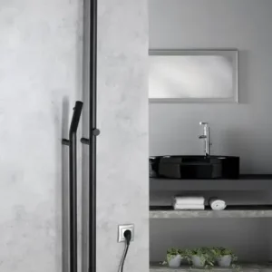 Sapho Duopasso elektrische handdoek radiator 12x170cm zwart mat Nu Kopen