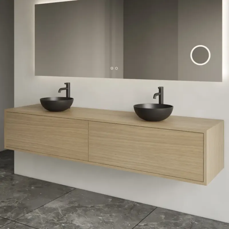 Merkproduct Gliss Design Joa badmeubel met 2 lades 200cm corn silk