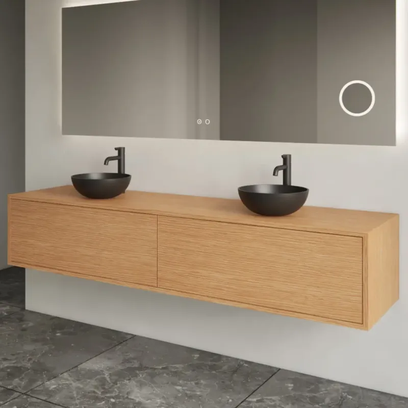 Snelle Levering Gliss Design Joa badmeubel met 2 lades 200cm pure