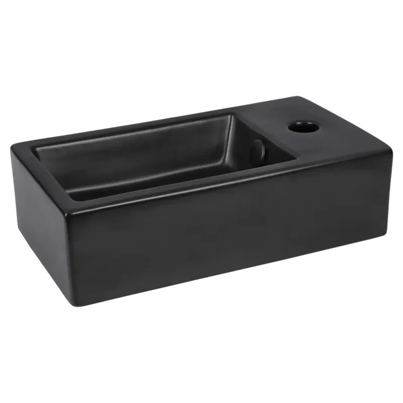 Differnz Hura fontein keramiek 40x22cm zwart mat Dagaanbieding